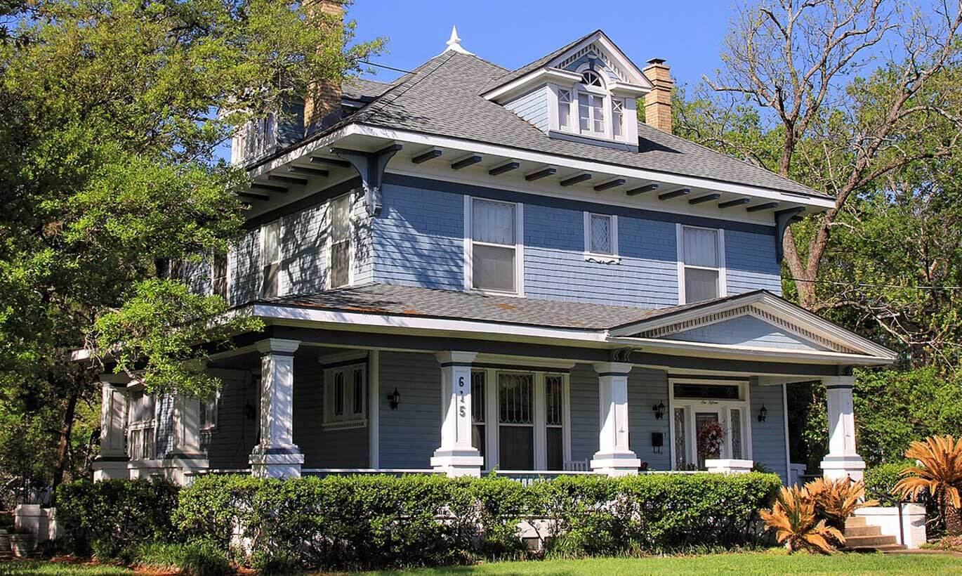 The historic Waldrop House in Bryan, Texas was built in 1908.
